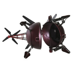 Reloj de Mesa DKD Home Decor 23 x 33,5 x 22 cm Cristal Rojo Plateado H