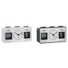 Reloj Despertador DKD Home Decor 17 x 5 x 9 cm Negro Blanco PVC (2 Uni
