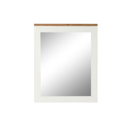 Espejo de pared DKD Home Decor Blanco Marrón Acacia Madera de mango U