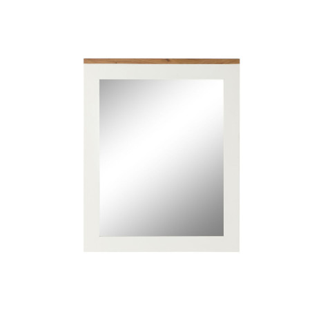 Espejo de pared DKD Home Decor Blanco Marrón Acacia Madera de mango U