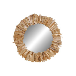 Espejo de pared DKD Home Decor Natural Cristal Abeto Alpino Acabado en