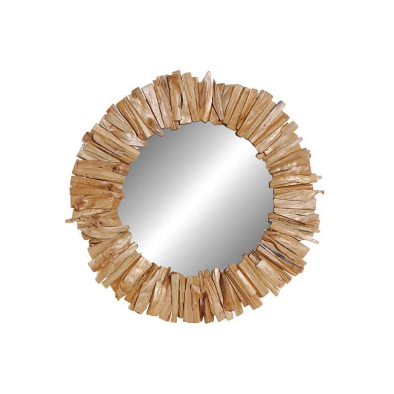 Espejo de pared DKD Home Decor Natural Cristal Abeto Alpino Acabado en