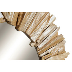 Espejo de pared DKD Home Decor Natural Cristal Abeto Alpino Acabado en
