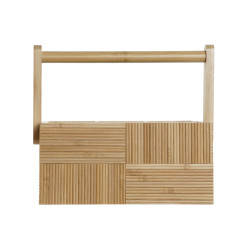 Organizador para Cubiertos DKD Home Decor Natural Bambú 27 x 16,5 x 1