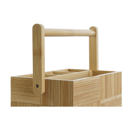 Organizador para Cubiertos DKD Home Decor Natural Bambú 27 x 16,5 x 1