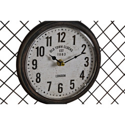 Reloj de Pared Home ESPRIT Gris oscuro Polipropileno Hierro 93 x 5 x 4