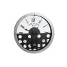 Reloj de Pared Home ESPRIT Negro Plateado Metal Cristal Engranajes 52