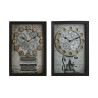 Reloj de Pared Home ESPRIT Amarillo Blanco Negro Gris Metal Cristal Vi