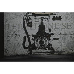 Reloj de Pared Home ESPRIT Amarillo Blanco Negro Gris Metal Cristal Vi
