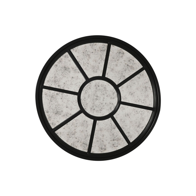 Espejo de pared Home ESPRIT Negro Madera Espejo Acabado envejecido 100