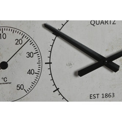 Reloj de Pared Home ESPRIT Blanco Negro Metal Madera MDF 62 x 6 x 65 c