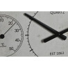 Reloj de Pared Home ESPRIT Blanco Negro Metal Madera MDF 62 x 6 x 65 c