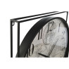 Reloj de Pared Home ESPRIT Blanco Negro Metal Madera MDF 62 x 6 x 65 c