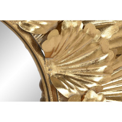 Espejo de pared Home ESPRIT Dorado Metal Hoja de planta 76,5 x 8 x 76,