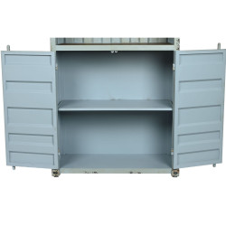 Estantería Home ESPRIT Turquesa Azul cielo Metal Madera MDF 87 x 44 x
