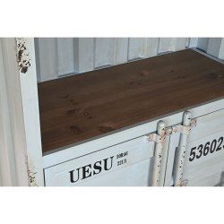 Estantería Home ESPRIT Turquesa Azul cielo Metal Madera MDF 87 x 44 x