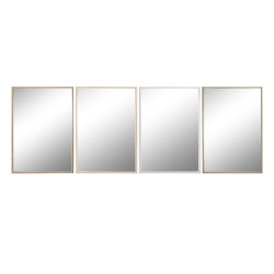 Espejo de pared Home ESPRIT Blanco Marrón Beige Gris Cristal Poliesti