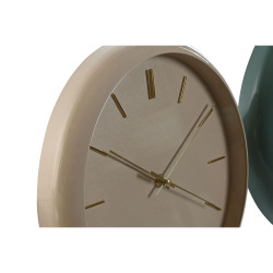 Reloj de Pared Home ESPRIT Verde Rosa PVC Moderno 30 x 4 x 30 cm (2 Un