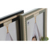Marco de Fotos Home ESPRIT Negro Verde Natural Cristal Madera MDF Esca