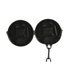 Reloj de Mesa Home ESPRIT Blanco Negro Plateado Metal Cristal 18 x 17