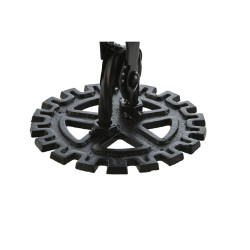 Reloj de Mesa Home ESPRIT Blanco Negro Plateado Metal Cristal 18 x 17