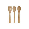 Soporte para Utensilios de Cocina Home ESPRIT Bambú Acero Inoxidable