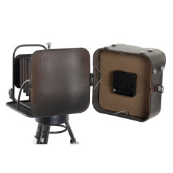 Reloj de Mesa Home ESPRIT Metal Cristal Madera MDF Vintage 17 x 26 x 3