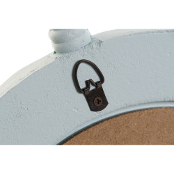 Espejo de pared Home ESPRIT Azul cielo Madera Cuerda Mediterráneo 42,