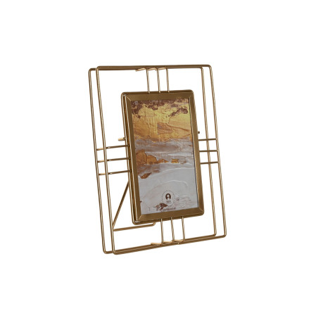 Marco de Fotos Home ESPRIT Dorado Metal Cristal 17,5 x 2,5 x 22,5 cm (
