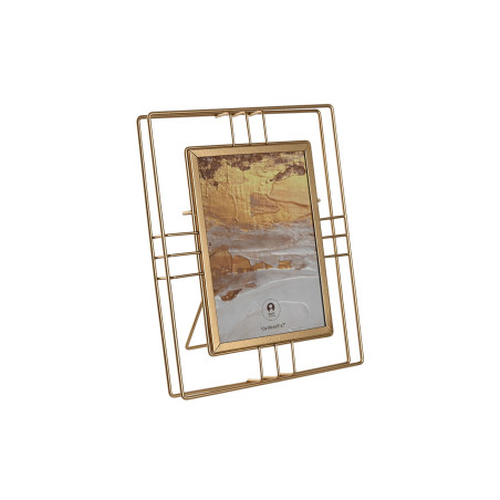 Marco de Fotos Home ESPRIT Dorado Metal Cristal 18,5 x 2,5 x 23,5 cm (