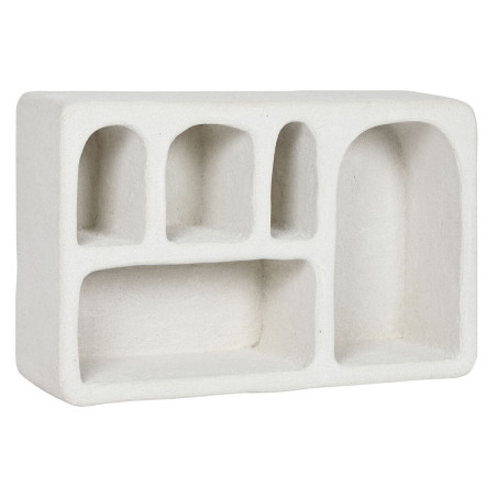 Estantería Home ESPRIT Blanco Abeto Madera MDF 80 x 18 x 48 cm De par