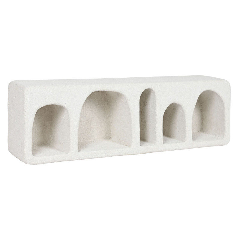Estantería Home ESPRIT Blanco Abeto Madera MDF 100 x 18 x 30 cm De pa