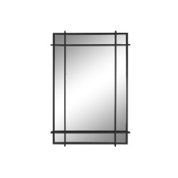 Espejo de pared Home ESPRIT Negro Cristal Hierro Moderno 65 x 6 x 95 c