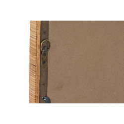 Espejo de pared Home ESPRIT Natural Cristal Ratán Moderno Scandi 50 x