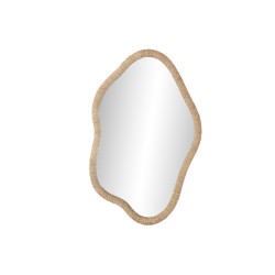 Espejo de pared Home ESPRIT Natural Cristal Ratán Scandi 63,5 x 4,5 x