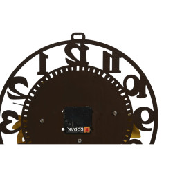 Reloj de Pared Home ESPRIT Amarillo Rojo Metal Vintage 34 x 33,5 x 32,