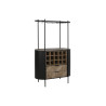 Botellero Home ESPRIT Negro Natural Metal Abeto 90 x 36 x 150 cm