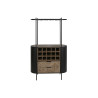 Botellero Home ESPRIT Negro Natural Metal Abeto 90 x 36 x 150 cm