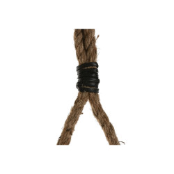 Espejo de pared Home ESPRIT Marrón Madera Cuerda Colonial Bolas 38 x