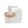 Set de Baño Home ESPRIT Blanco Natural Bambú Poliestireno 7 x 7 x 16