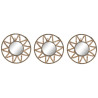Juego de Espejos Home ESPRIT Natural Madera Cristal Scandi 20 x 1 x 20