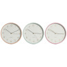Reloj de Pared Home ESPRIT Coral Menta Lila PVC 25,5 x 4,3 x 25,5 cm (