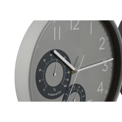 Reloj de Pared Home ESPRIT Negro Gris PVC 30 x 4,7 x 30 cm (2 Unidades