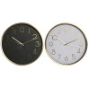Reloj de Pared Home ESPRIT Blanco Negro Aluminio 30 x 4,3 x 30 cm (2 U