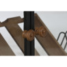 Botellero Home ESPRIT Negro Natural Madera Metal Cristal 102 x 32 x 60