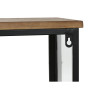 Botellero Home ESPRIT Negro Natural Madera Metal Cristal 102 x 32 x 60