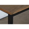 Botellero Home ESPRIT Negro Natural Madera Metal Cristal 102 x 32 x 60