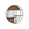 Estantería Home ESPRIT Negro Natural Metal Madera MDF 60 x 12 x 60 cm