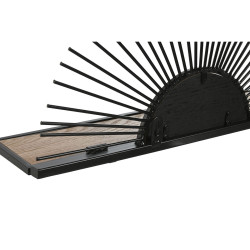 Estantería Home ESPRIT Negro Natural Metal Madera MDF 58 x 10,5 x 28