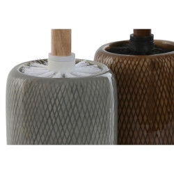 Escobilla para el Baño Home ESPRIT Marrón Gris Polietileno Gres 11 x